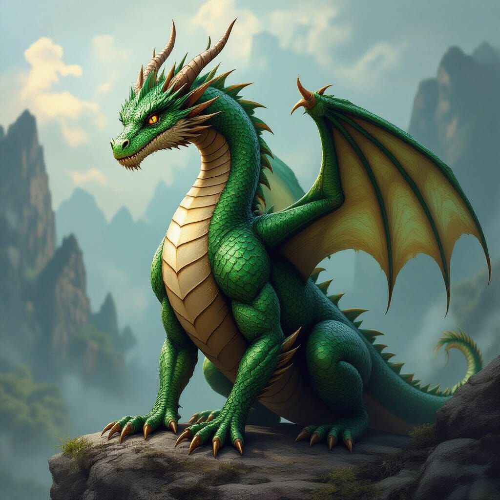 Dragon in Human Skin: An AI-Generated Concept