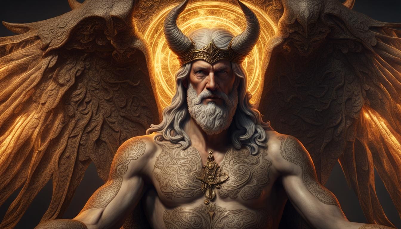 Hyperrealistic Lucifer, Light Bearer in 8k Resolution