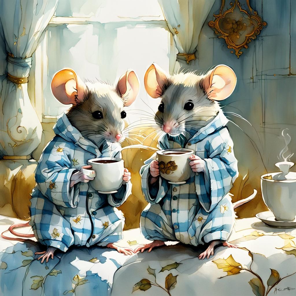Mice in Pajamas: DreamWorks Animation Watercolor