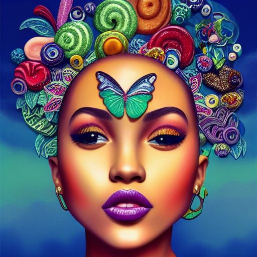 Candy Kisses: Elaborate Fantasy Collage in Hyperrealism