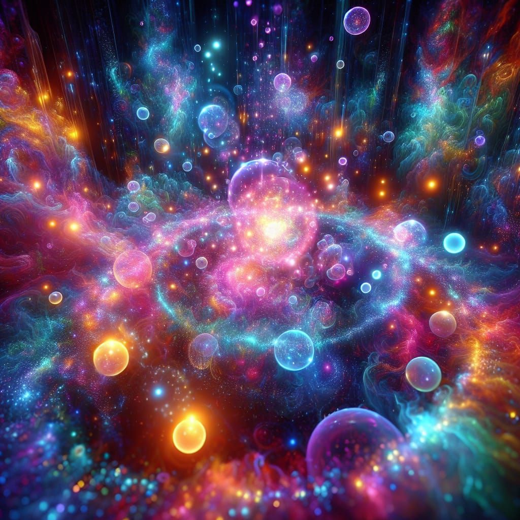 Vibrant Bioluminescent Nightmare Dreamscape