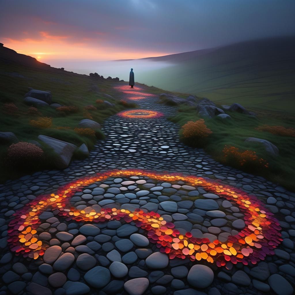 Mystical Traveller in a Dreamlike Landscape