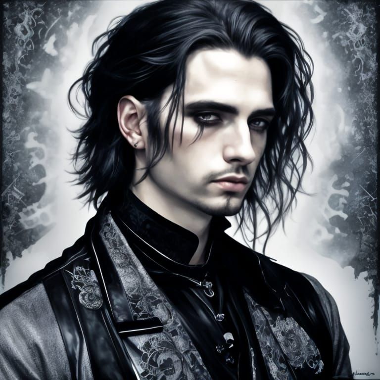 Detailed Gothic Portrait of a Young Man