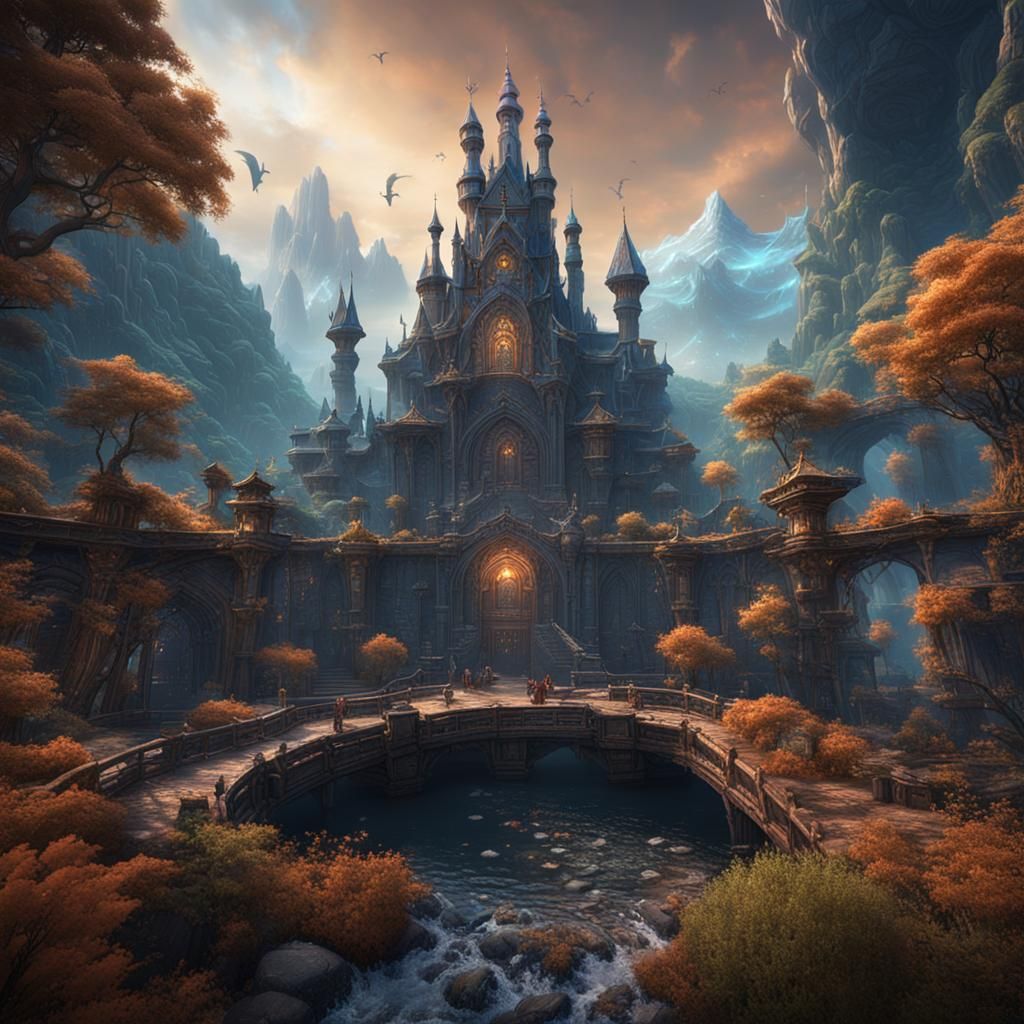 Fantastical Matte Painting in Deep Color