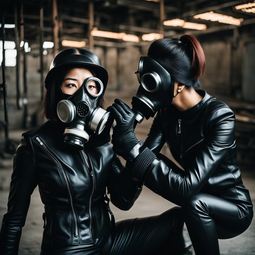 Women in Catsuits: Gas Mask Protection