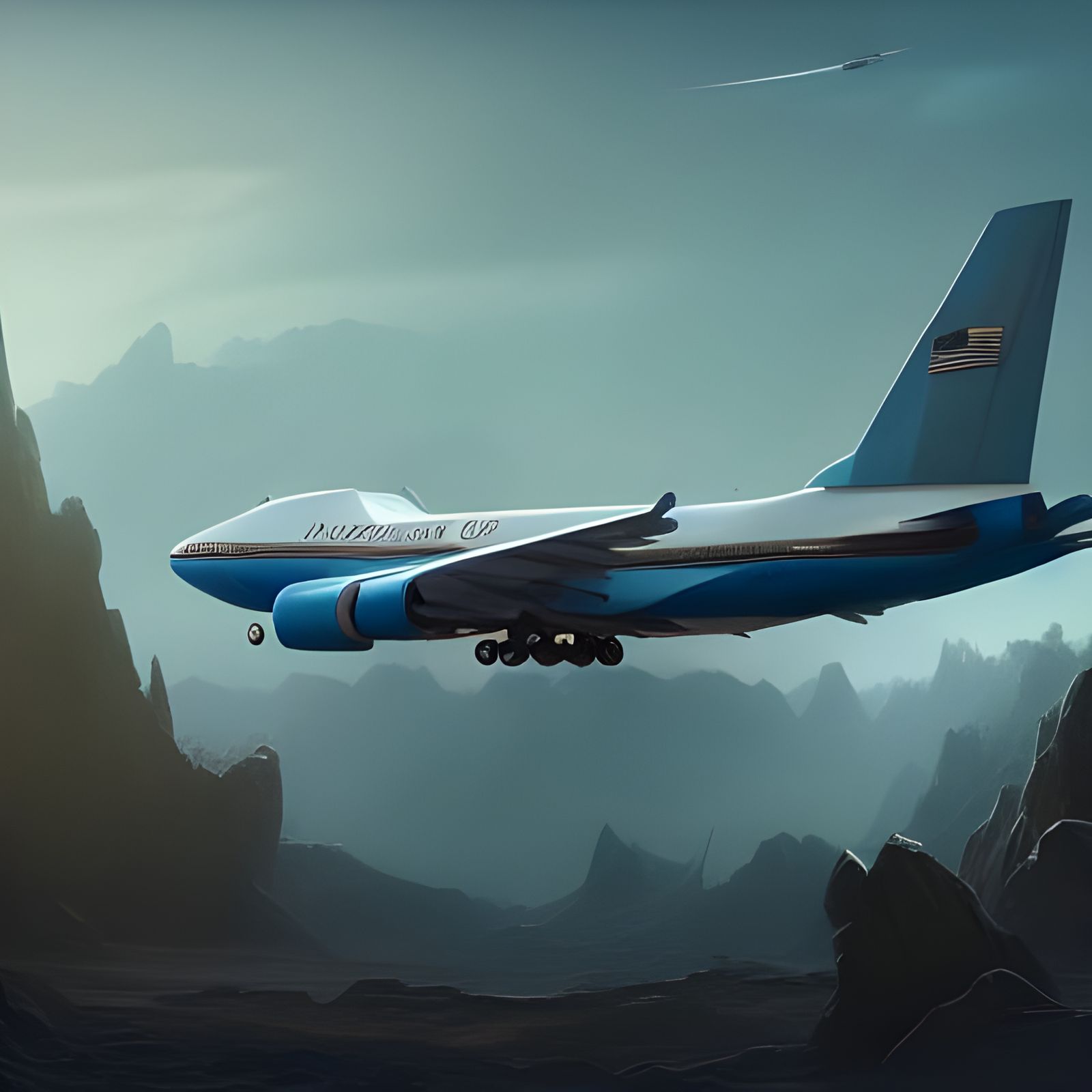 Air Force One Matte Painting in 8K Resolution
