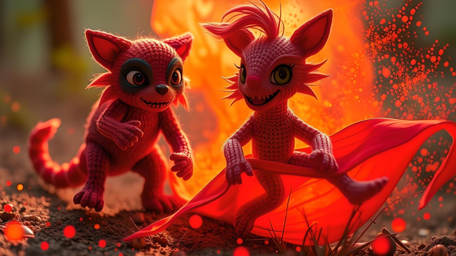 Dynamic 3D Cartoon Toy in a Sci-Fi Thriller