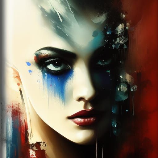 Beautiful Blonde Gangster in Digital Art Style