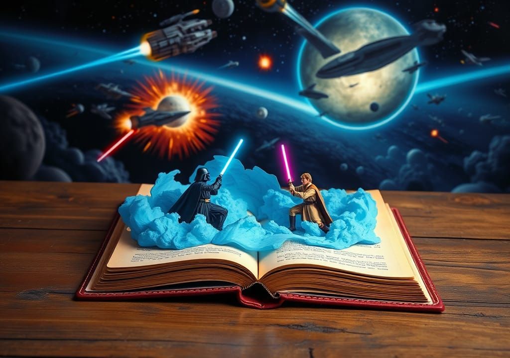 Vintage Pop-Up Book: Vader vs. Skywalker