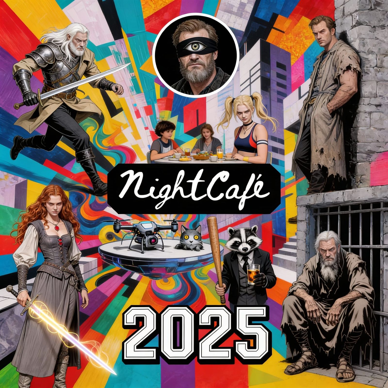 AI Art Collage: 2025 Creations Celebration