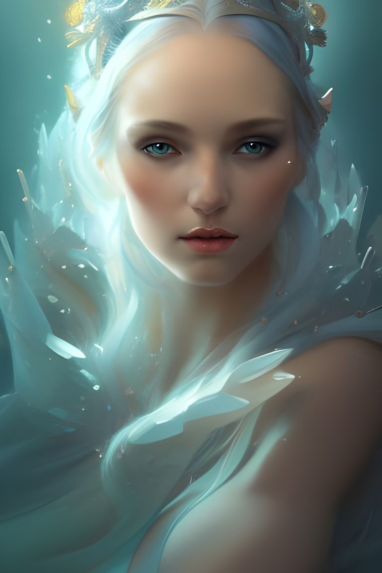 Icy Queen Portrait in Artgerm Style