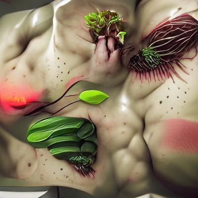 Photosynthetic Entity: Flesh, Plant, and Machine Fusion