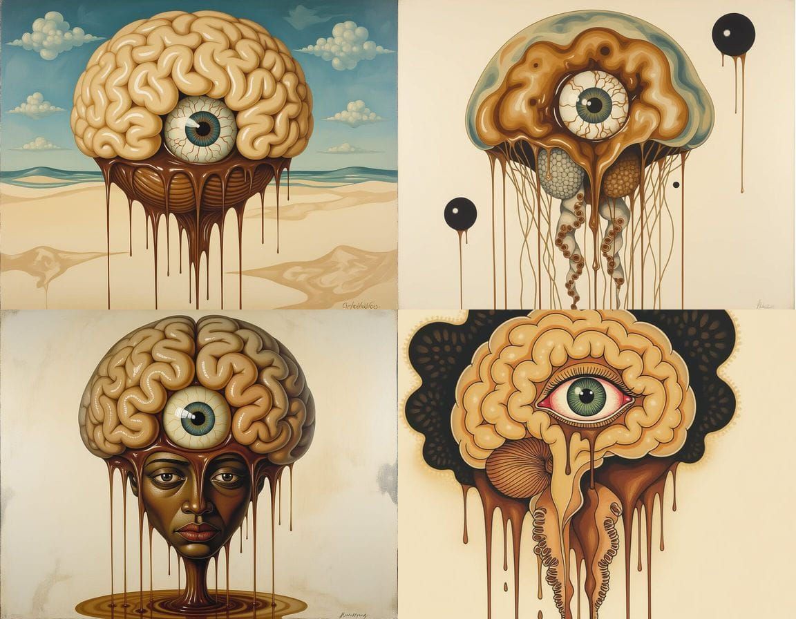 Mythical Jellyfish Brain in Surrealist Style