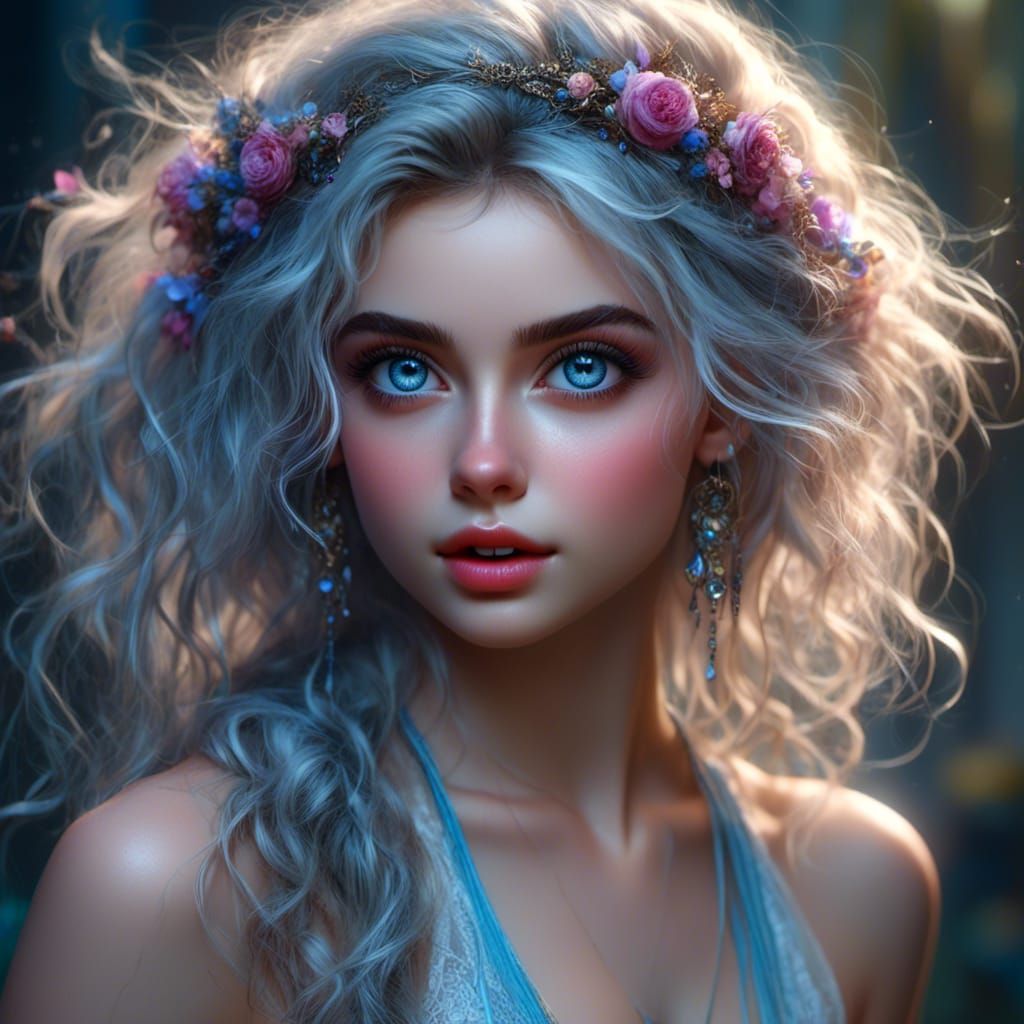 black and white  hair