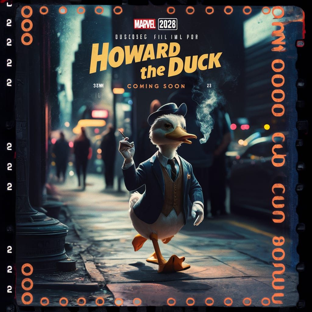 Howard the Duck Marvel Film Poster with Dapper Duck