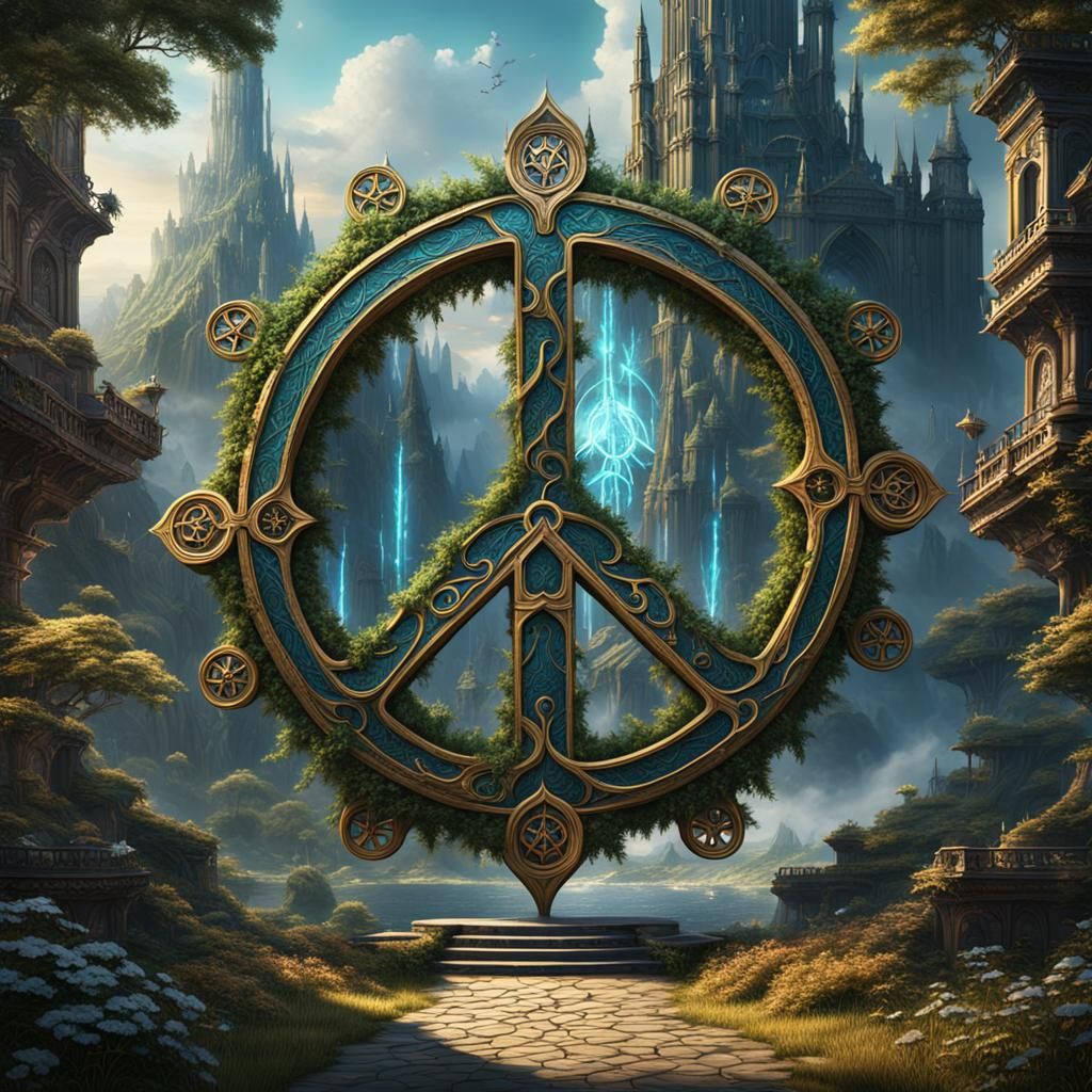 Symbol of Peace Fantasy Concept Art in Deep Color