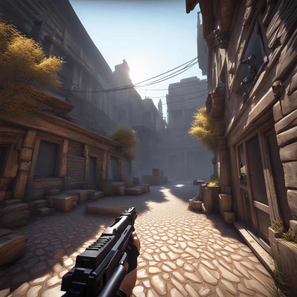 First-Person Shooter Game Interface in 3D