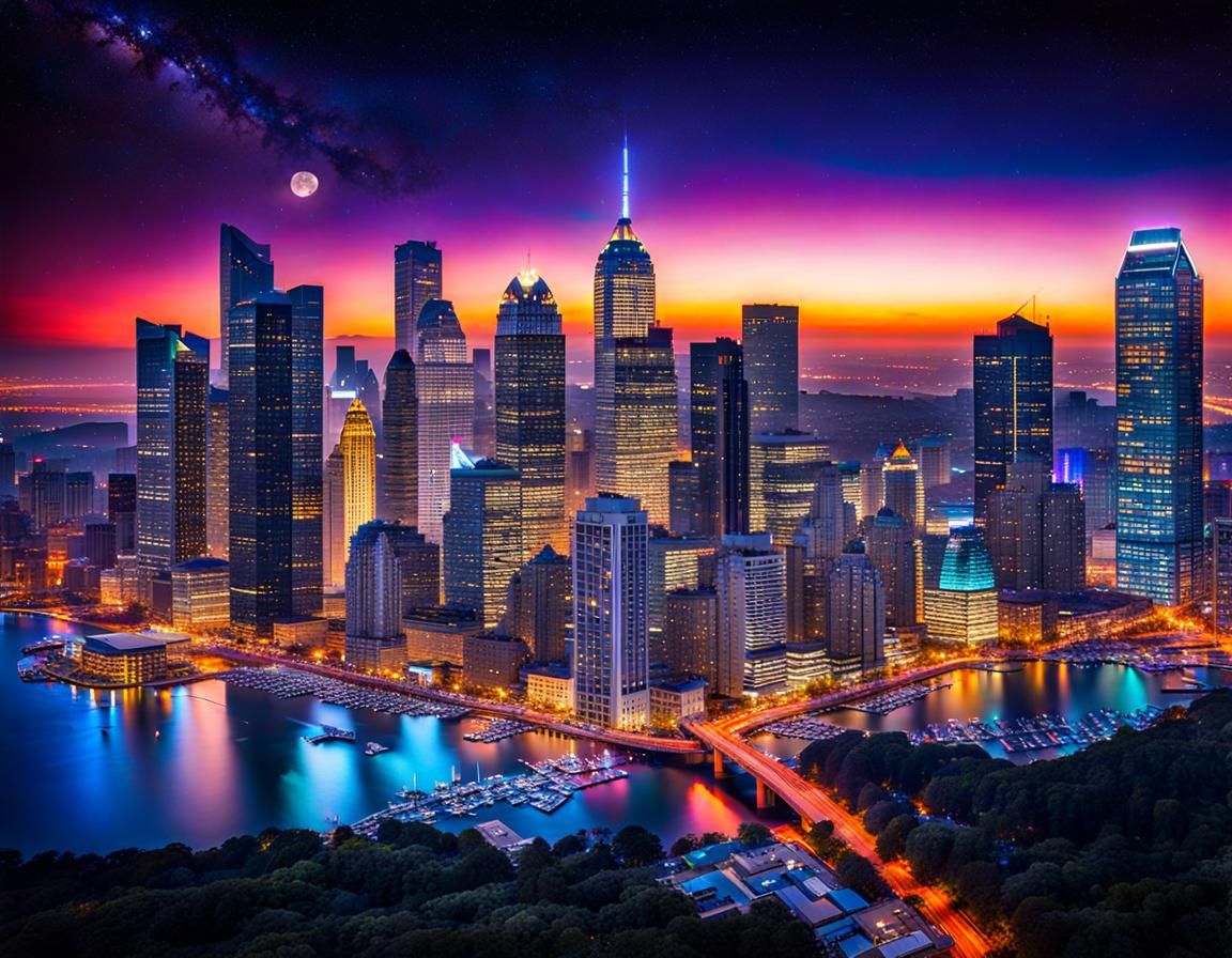 Cosmopolitan cityscape