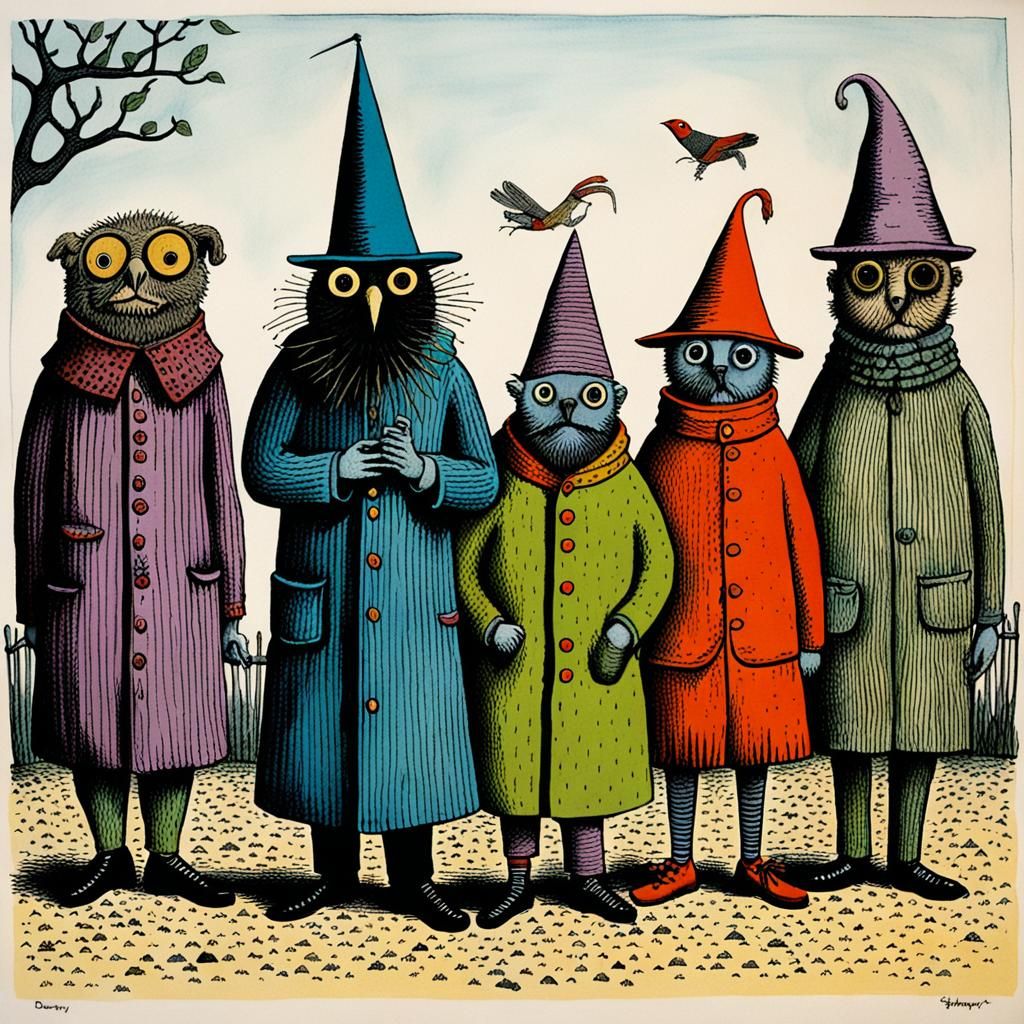 Grotesque Illustration Inspired by Edward Gorey