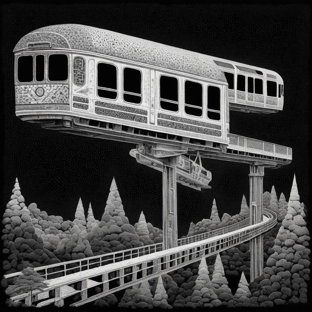 Surrealistic Tapestry of a Monochromatic Post-Apocalyptic Ra...
