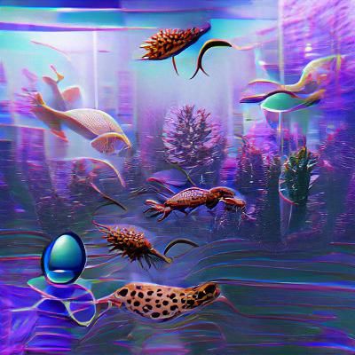 AI Interpretation of Aquatic Life Forms