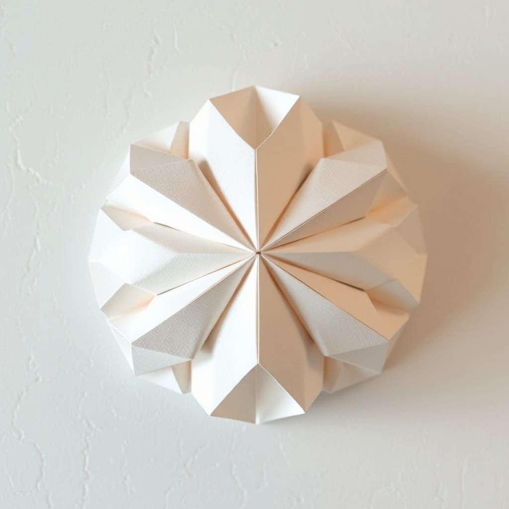 Detailed Paper Origami with Geometric Patterns