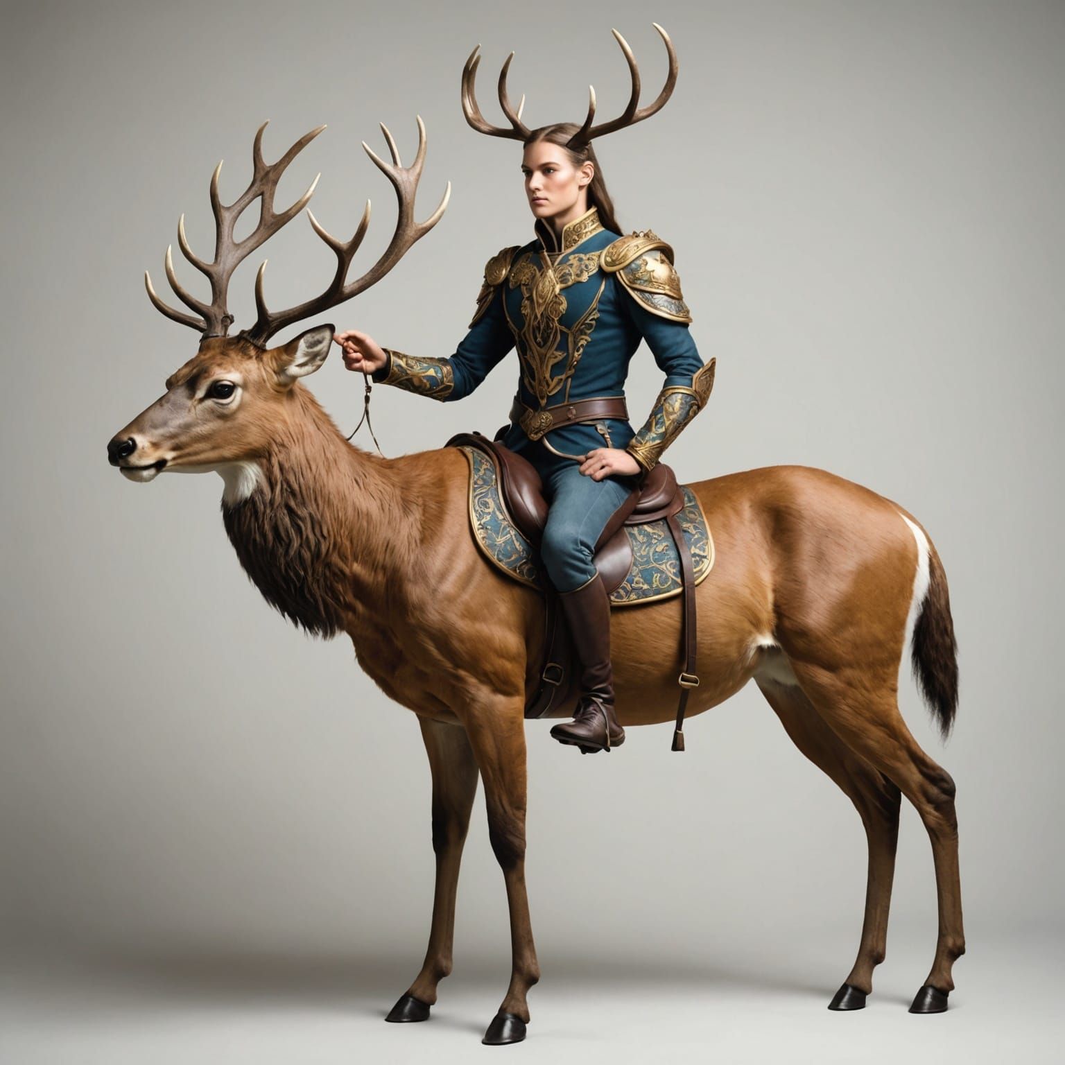 Deer-Woman Hybrid in Anime Style