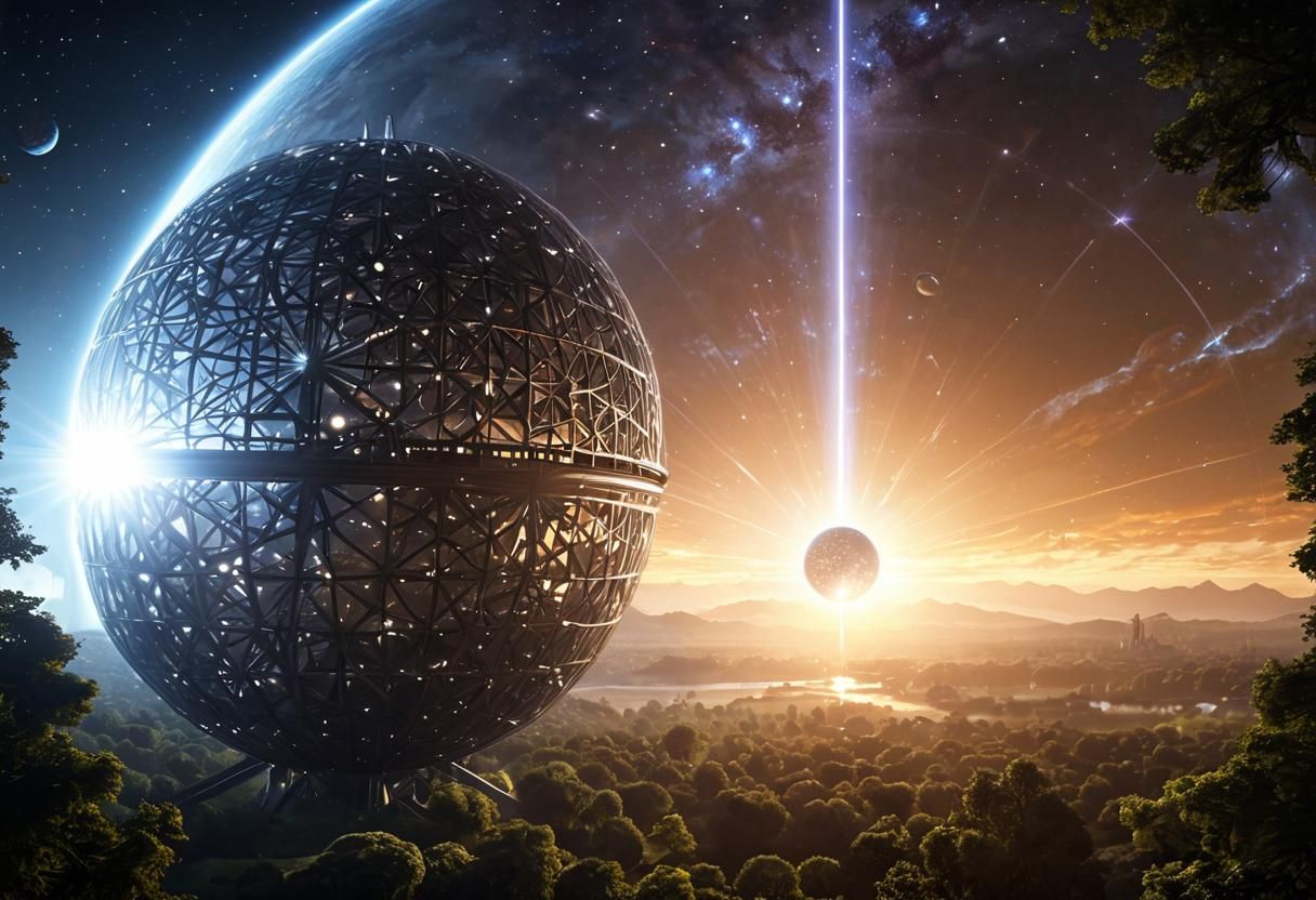 Open Dyson Sphere with Interior Parkland