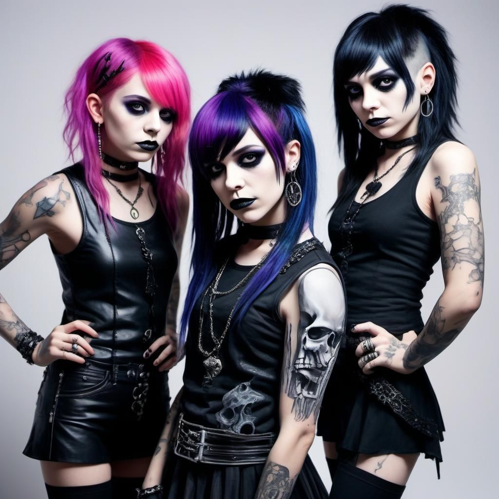 Emo Goth Band Lead Singer Pop-Up Book in Alcohol Inks