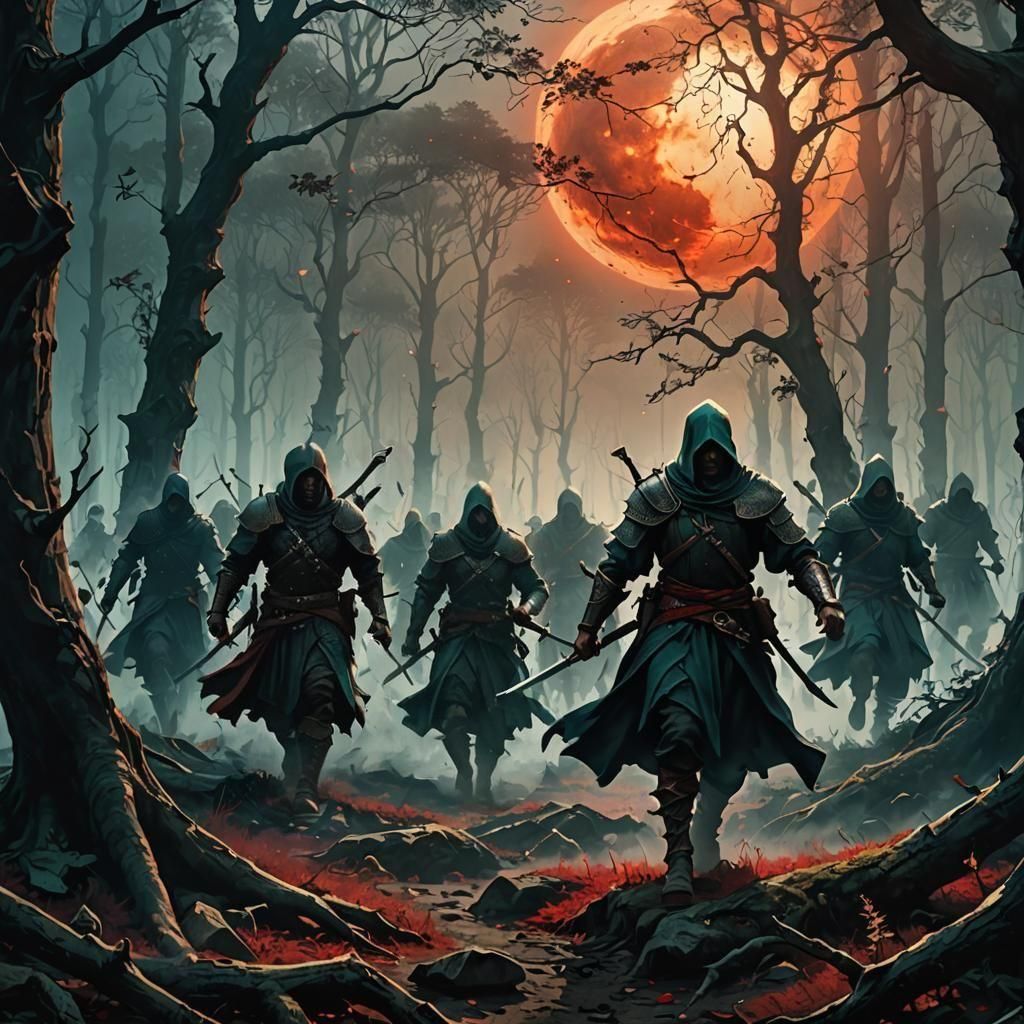 Assassin Warriors Training at Sunset Eclipse