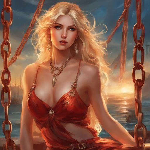 Captivating Portrait of a Girl Imprisoned by the Sea