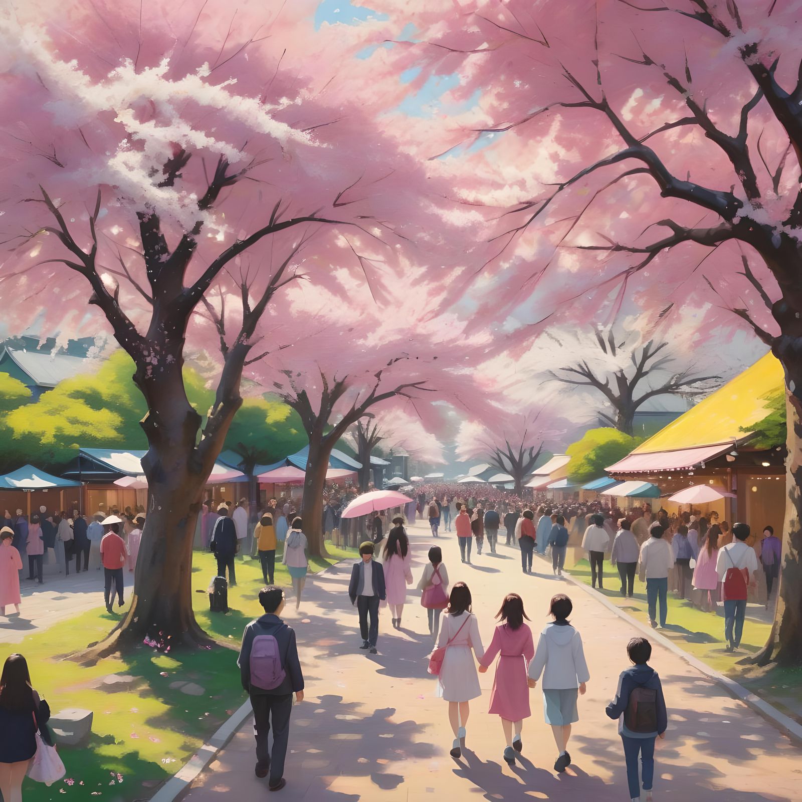 Cherry Blossom Festival in Iwakuni, Japan