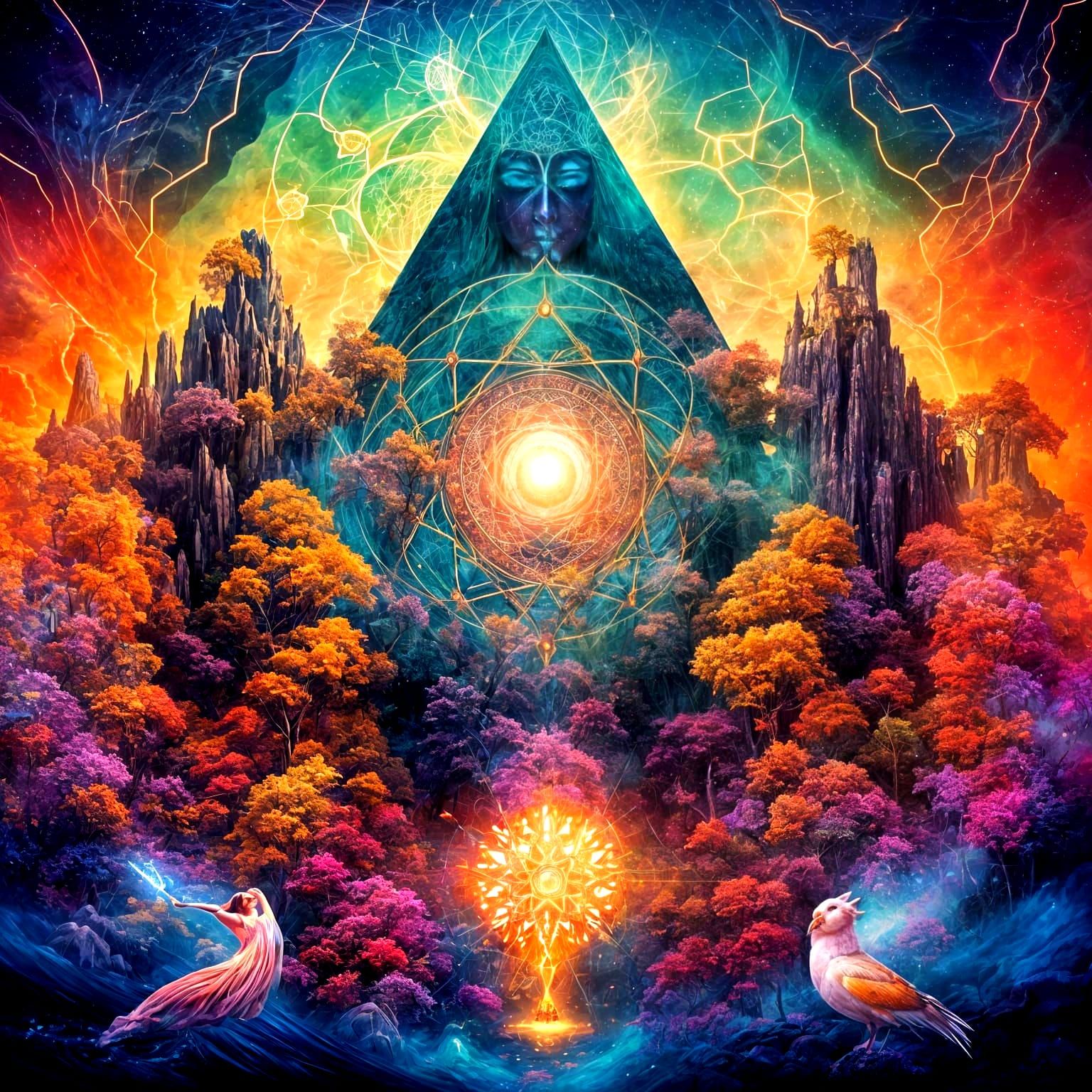 Luminous Phygital Harmony in Eclectic Aesthetic Fusion