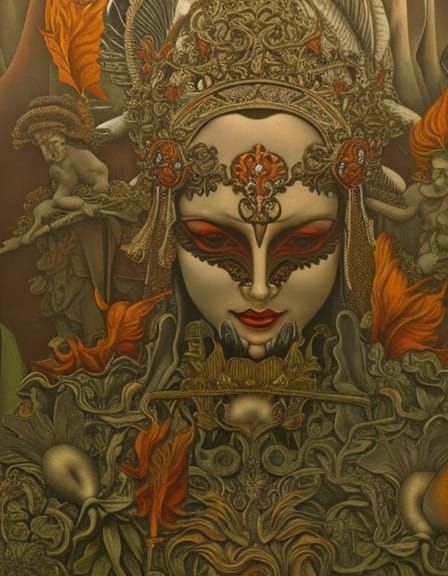 Rose Lady in Post-Apocalyptic Surrealism