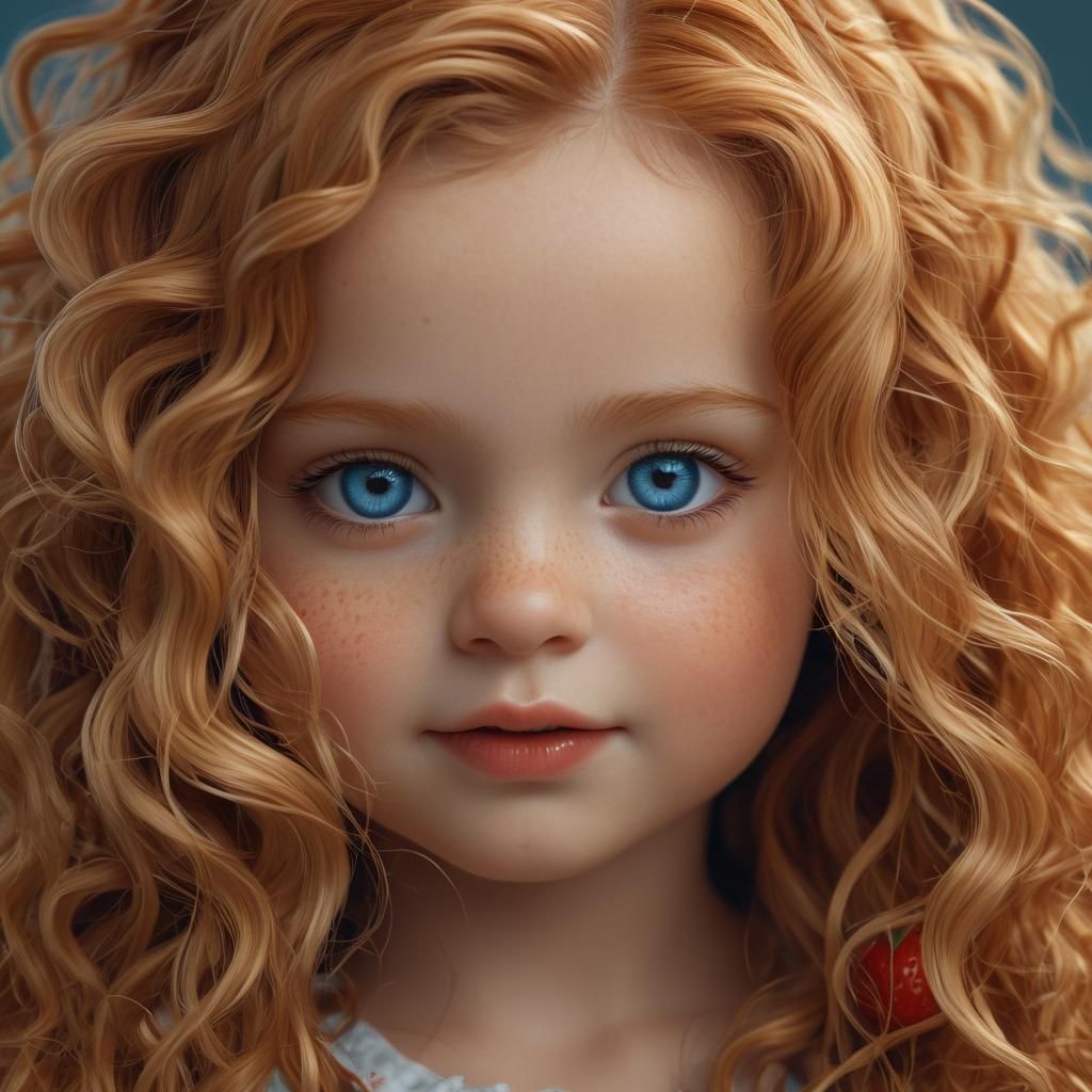 Strawberry Blonde Baby Girl: Fantasy Concept Art