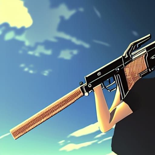 Detailed AK-47 Firearm Rendering