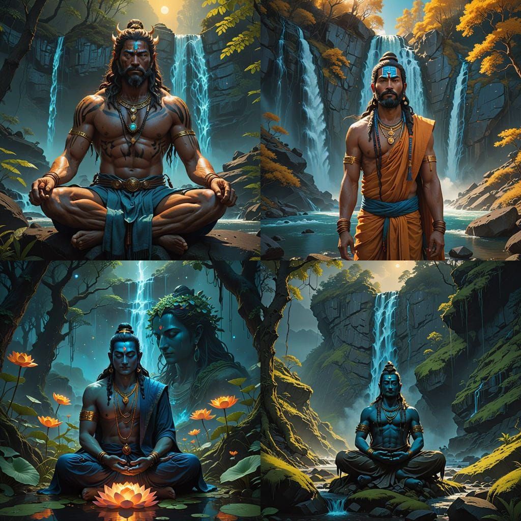 Majestic Mahadev in Ethereal Himalayan Sanctuary