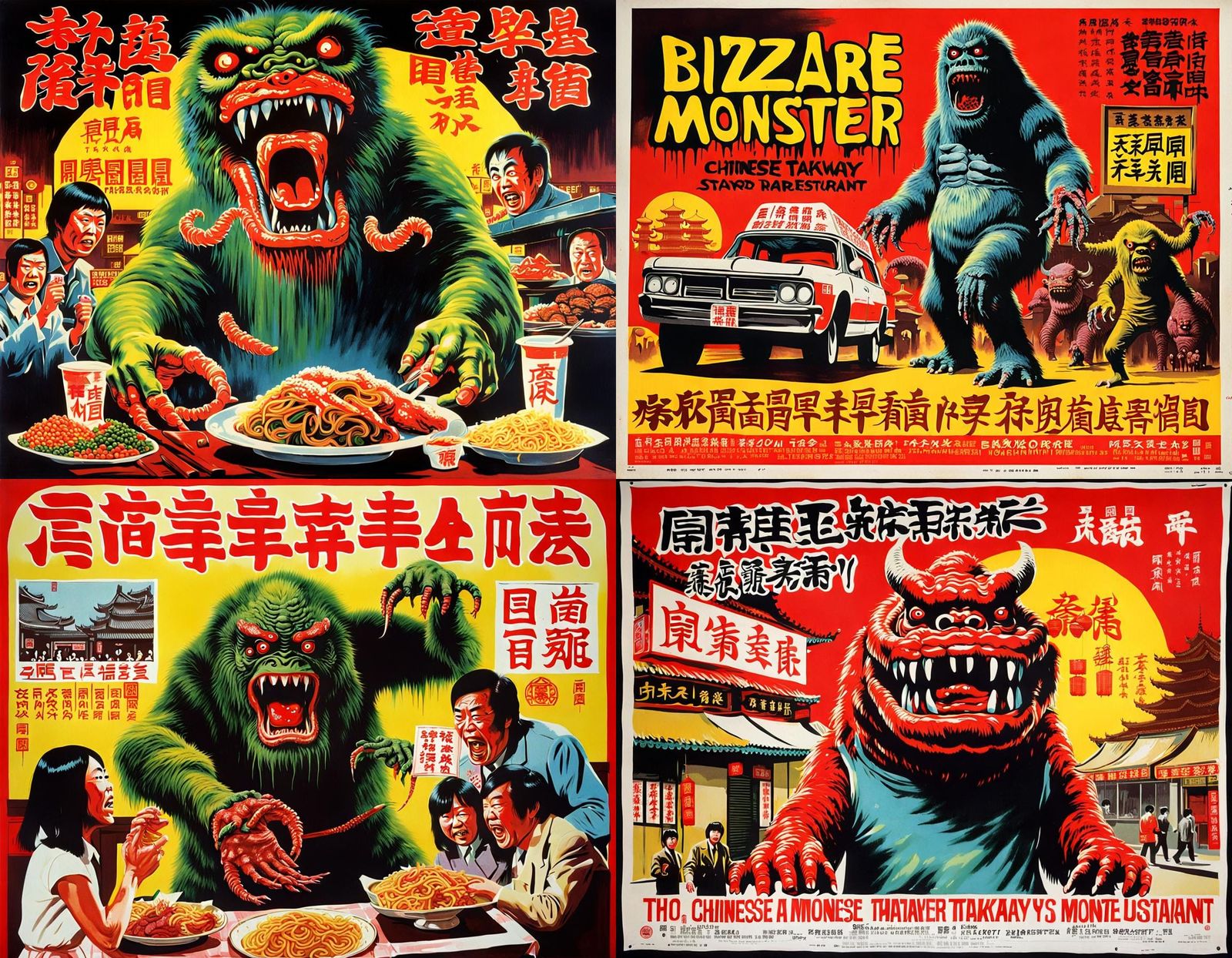 1970s Horror Movie Poster: Mutant Takeaway