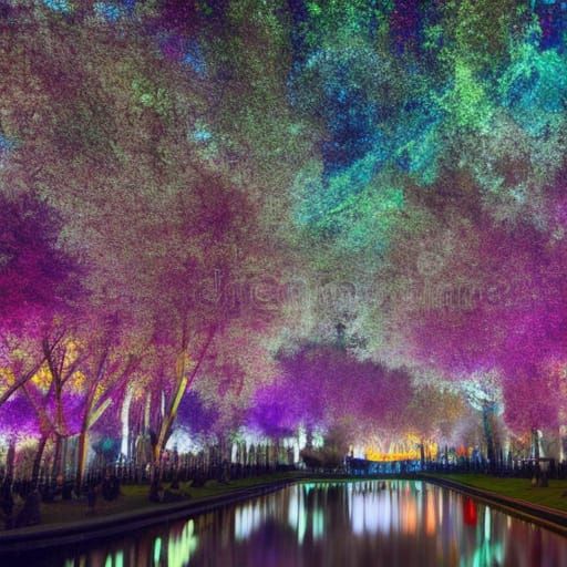 Vibrant Futuristic Cityscape at Dusk