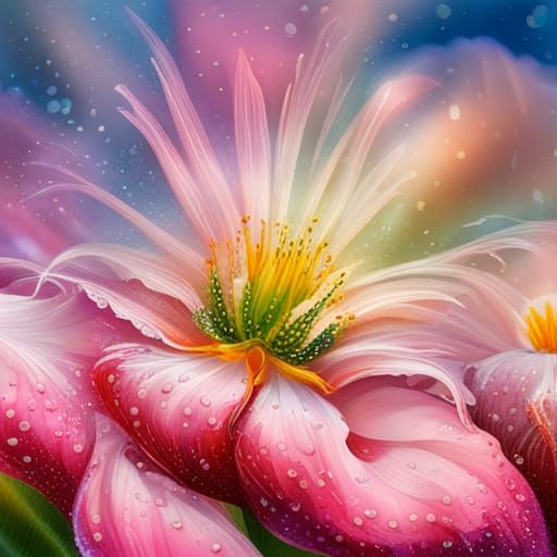 Sparkling raindrops