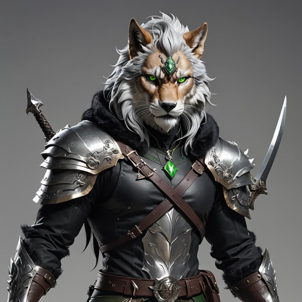 Fantasy Beastman Portrait in 3D Anime Style