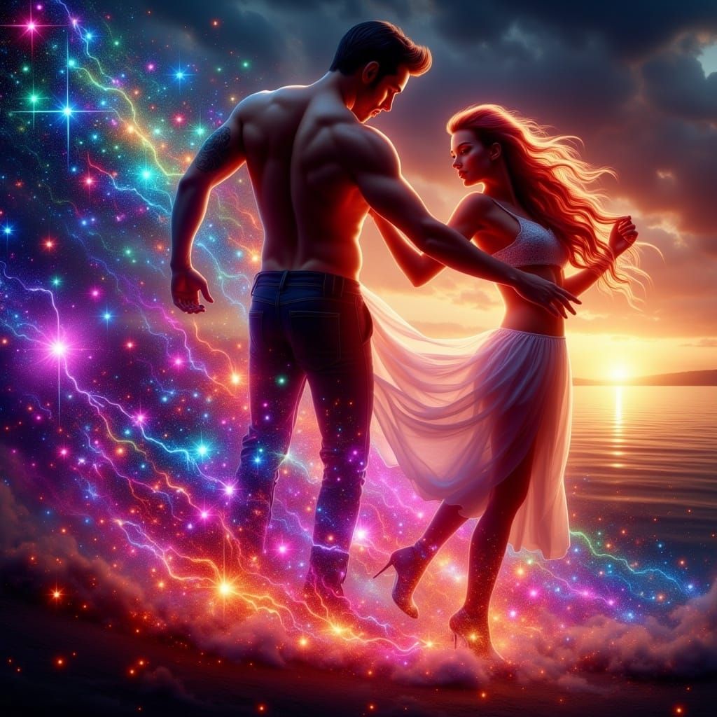 Electrifying Dance of Love Under the Stars