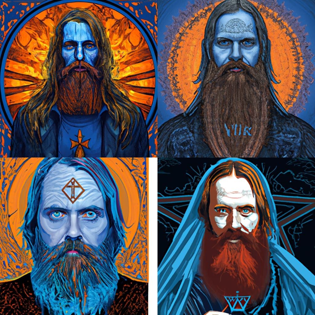 Varg Vikernes Portrait in Vector Art Style