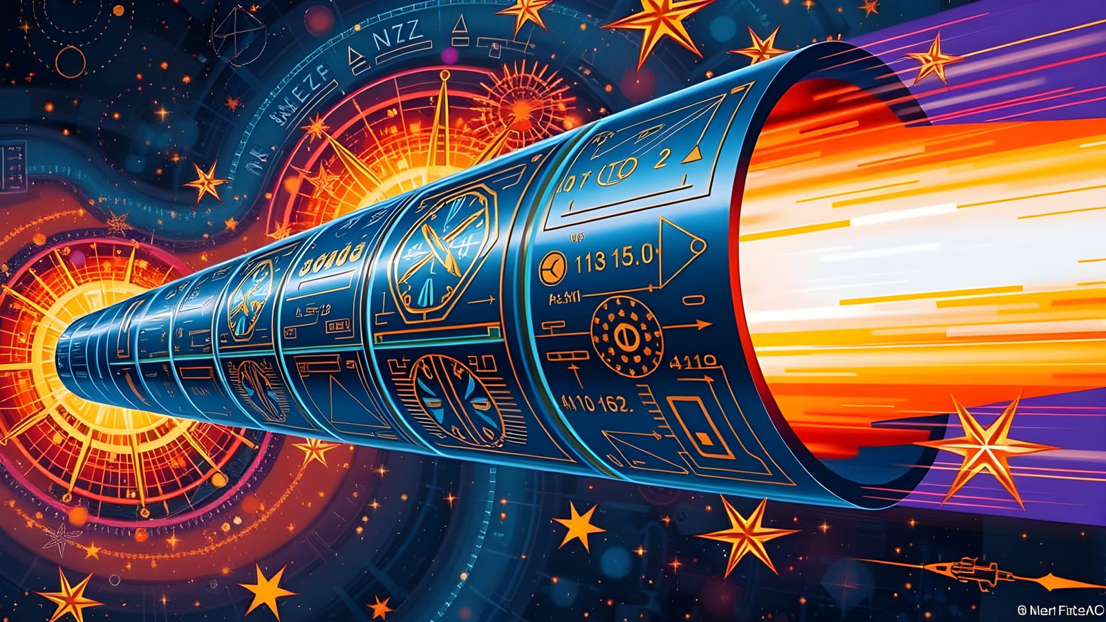 Gleaming Cylinder Races Through a Surreal Cosmos as Impasto ...