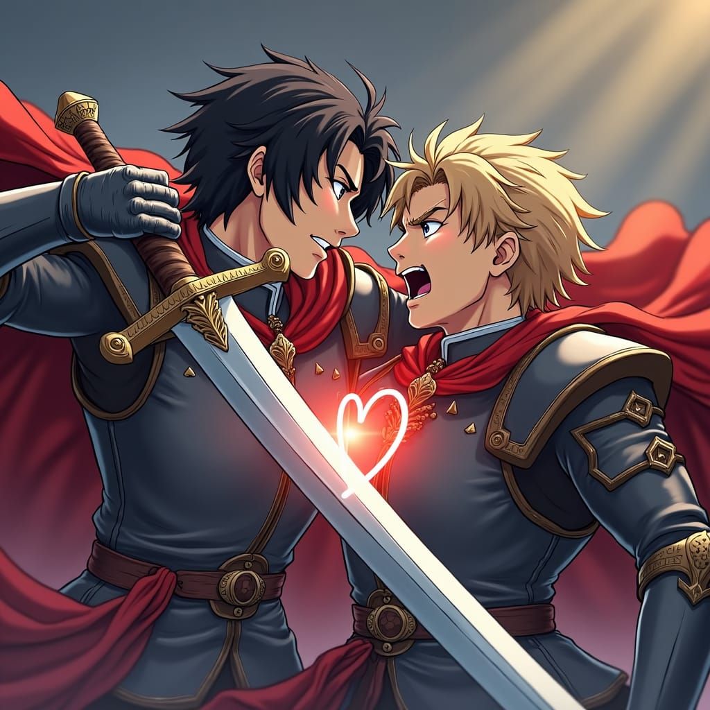 Medieval Princes: A Dramatic Manga Scene