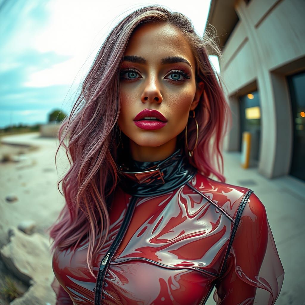 Futuristic Woman in Psychedelic Trance