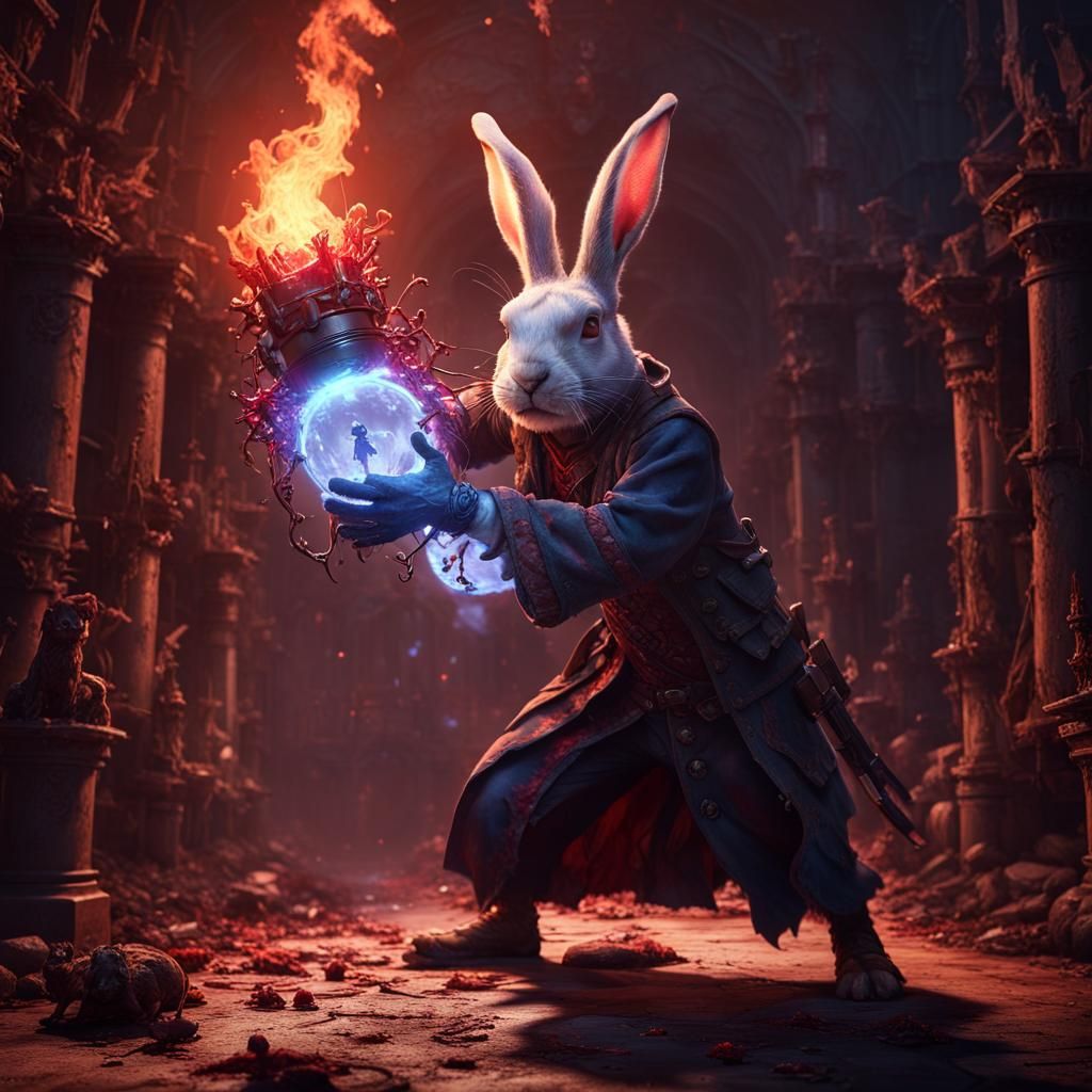 Sinister Magician's Zombie Rabbit Performance