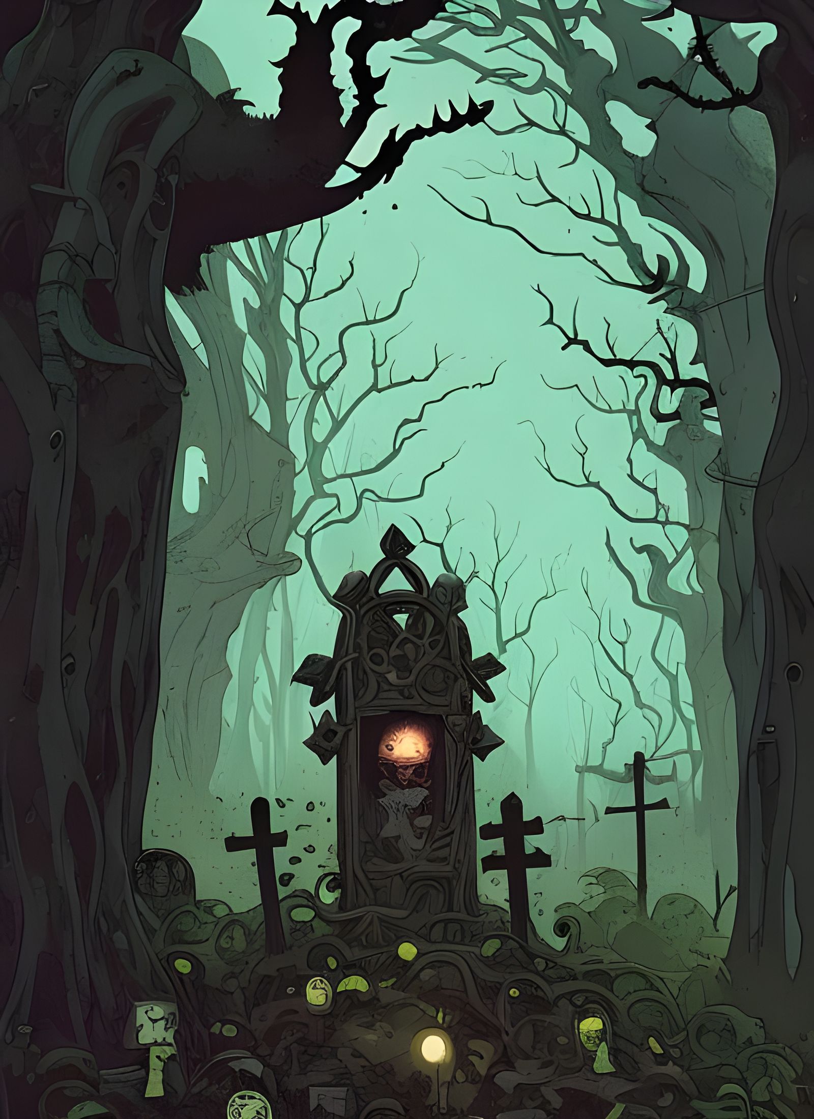 Graveyard in the Woods Comic Book Cover