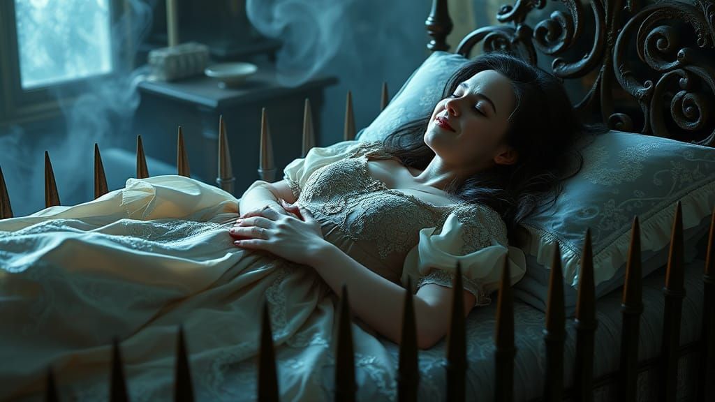 Victorian Woman's Dream on a Bed of Spikes