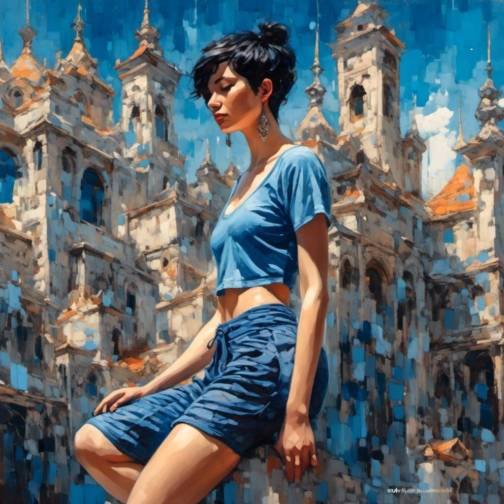 Summer in the City <lora:ma gurl dark dream:1.1>